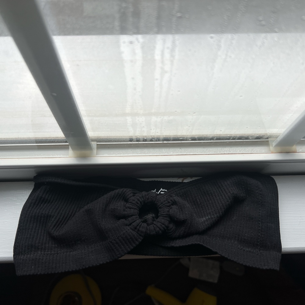 Urban Outfitters Black Ribbed Fabric